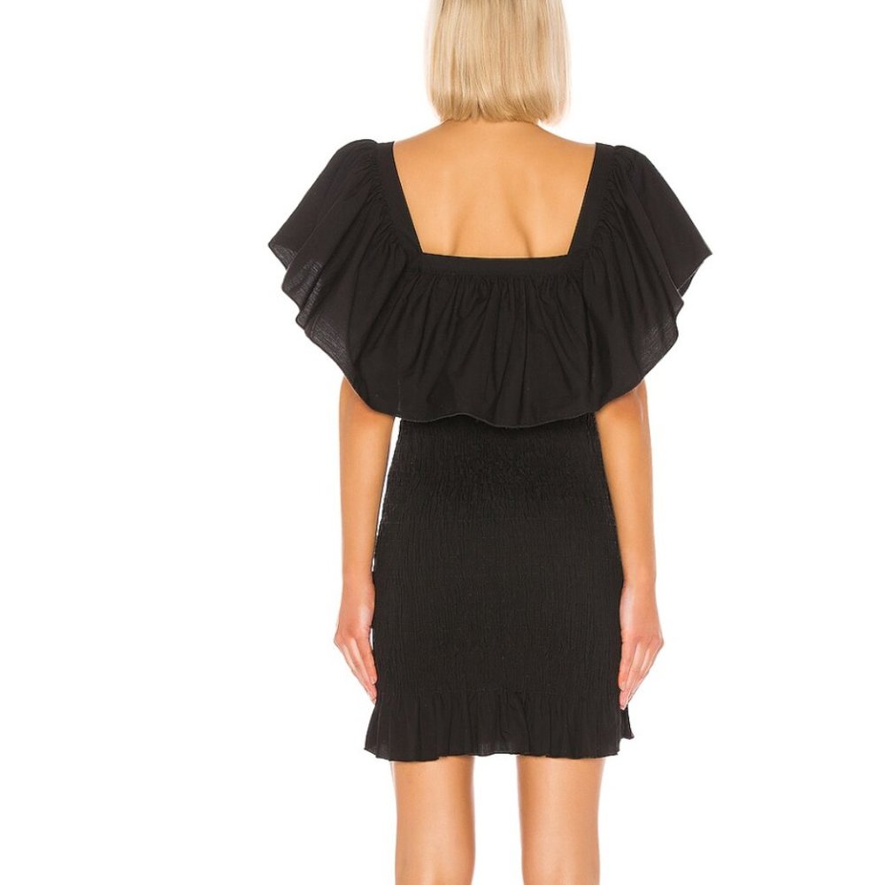 Solid and Striped Ruffle Dress - Picture 3 of 7
